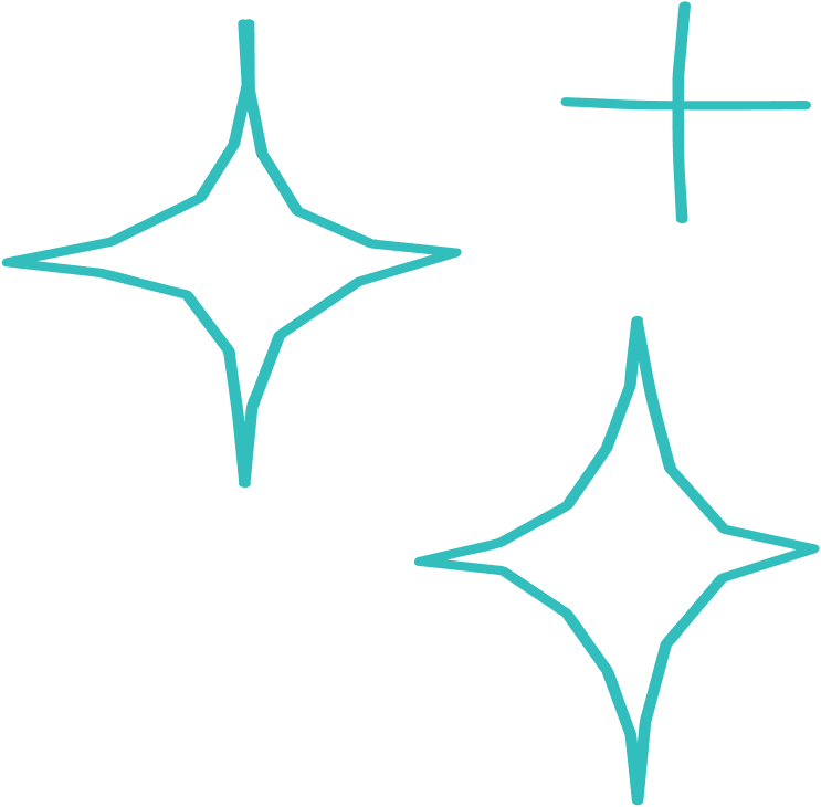 grafika przedstawia trzy rysowane gwiazdki