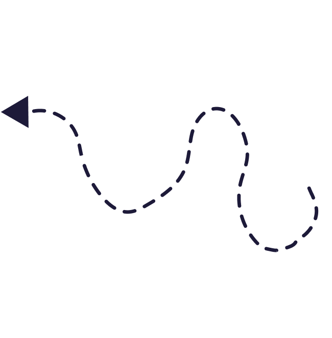 Grafika przedstawia strzałkę skierowaną w lewą stronę, narysowaną falowaną przerywaną linią